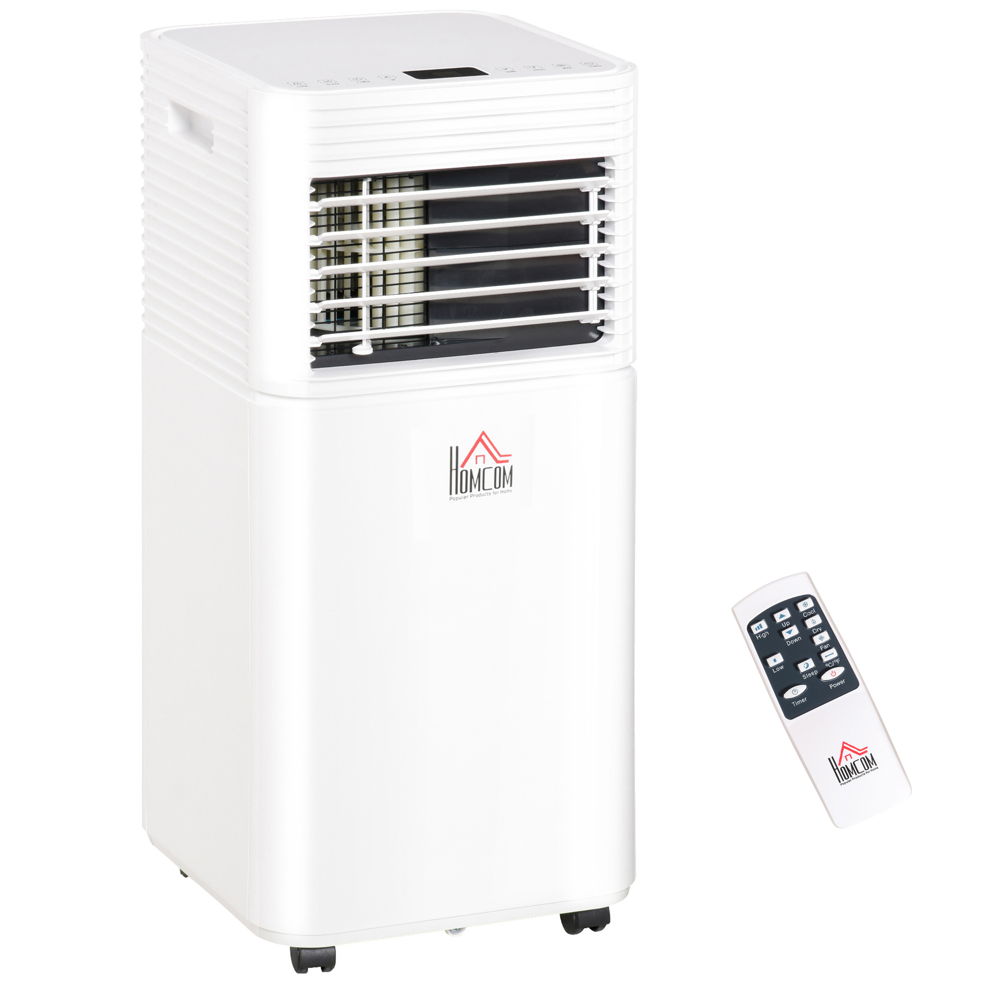 8000 BTU Mobile Air Conditioner for Cooling and Dehumidifying, Remote Control, 24H Timer, LED Display, White