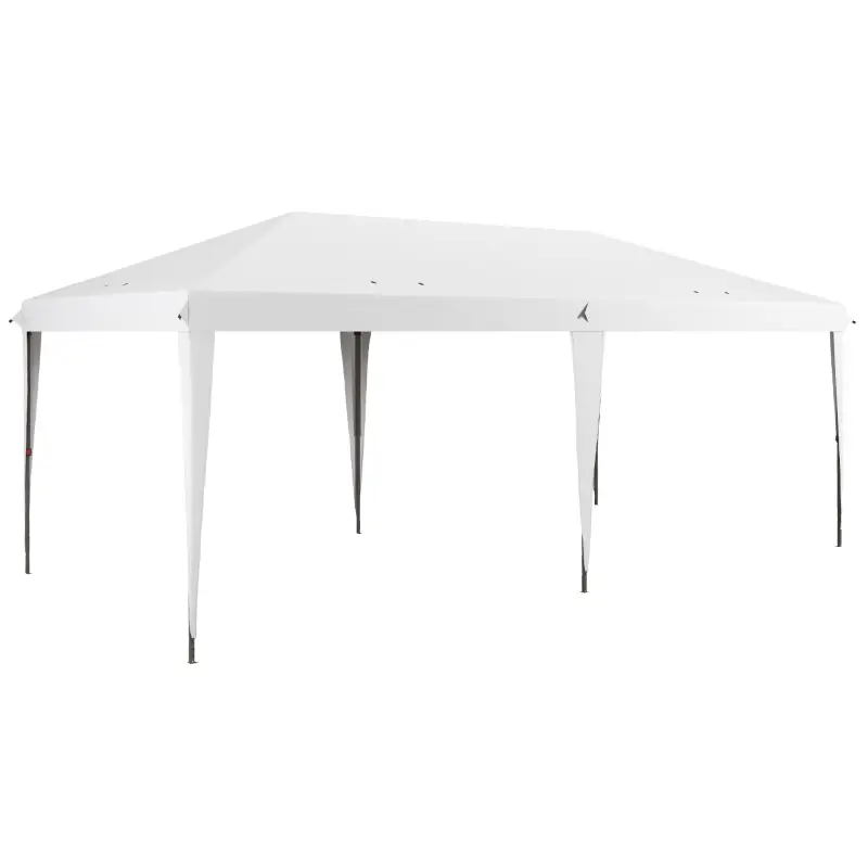 10' x 19.2' Outdoor Gazebo Pop Up Canopy Party Tent with Carrying Bag, White