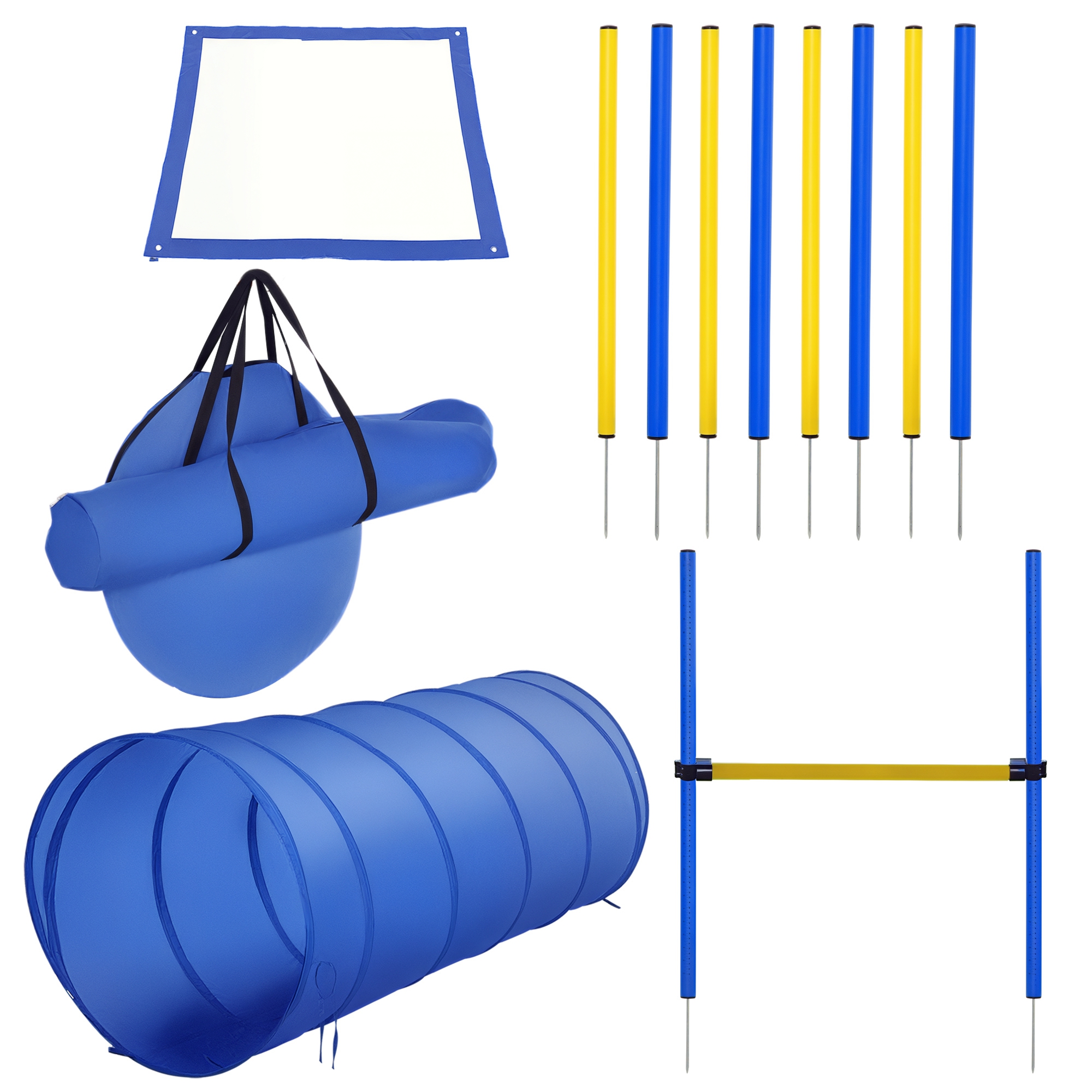 Backyard Competitive Dog Agility Training Kit Obstacle Course Equipment