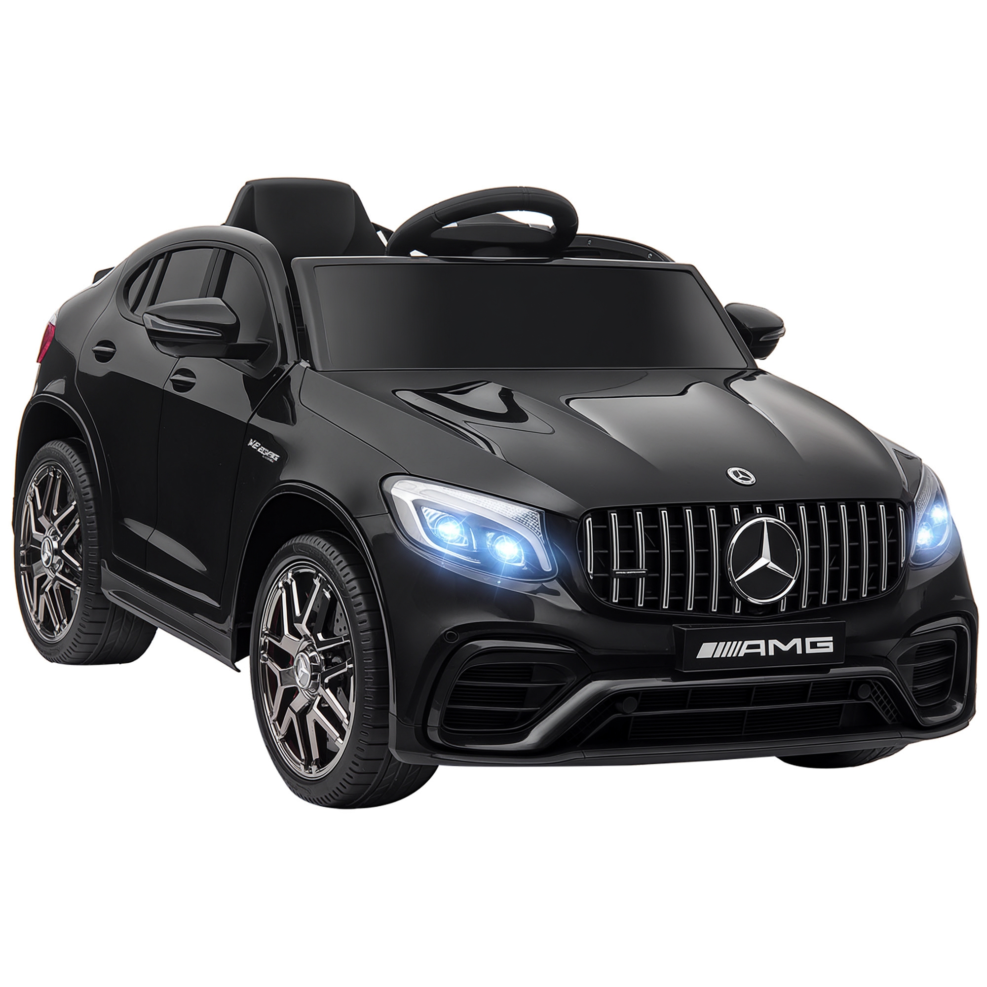 Toddler Ride On Car (Mercedes Benz AMG GLC63S Coupe) Electric Kids Ride On Car with 2 Speed, MP3 Player, Light, Horn, Songs, Suspension - Fun for Toddlers and Kids - Black