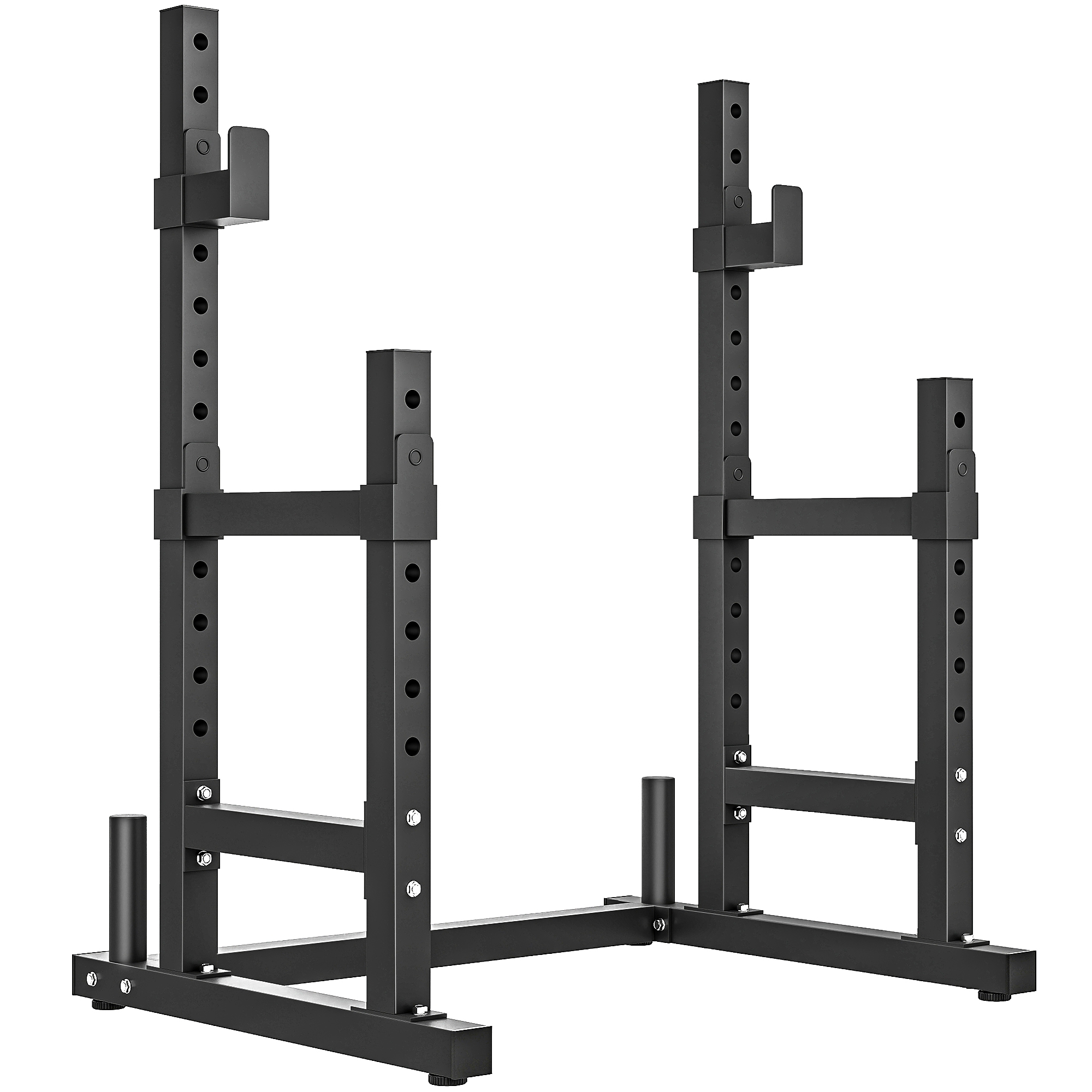Adjustable Squat Rack, 660lbs Multi-Functional Bench Press Rack for Weight Lifting Home Gym Strength Training, Black