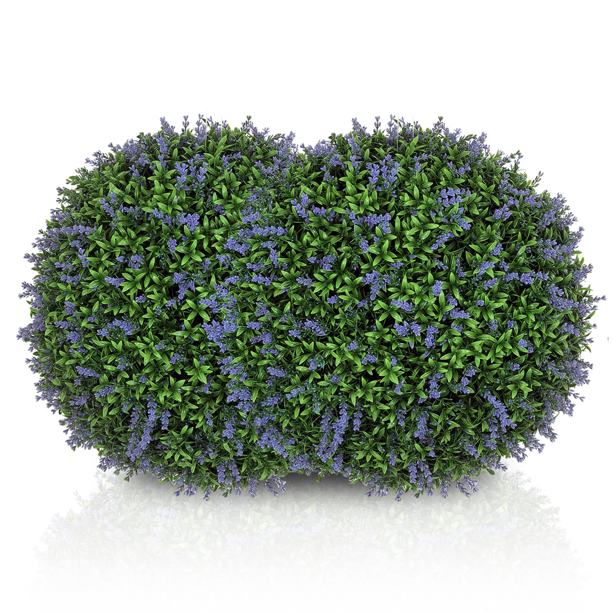 2 Pack Artificial Plant Lavender Topiary Balls, 16.5 Inch