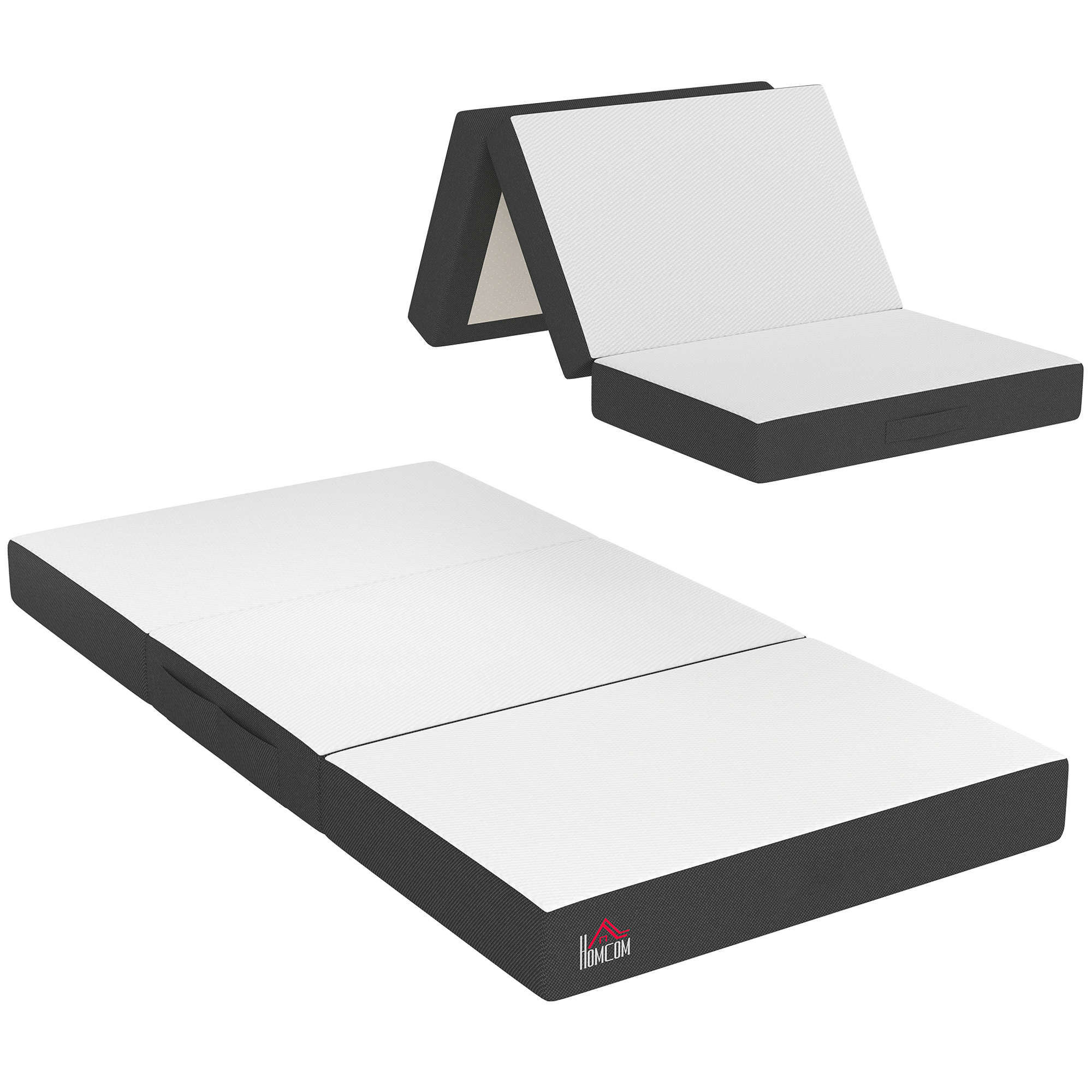 Trifold Mattress, 6 Inch Memory Foam Mattress for Guest, Camping, RV, Travel, Yoga, Made in USA, 75" x 38" x 6"
