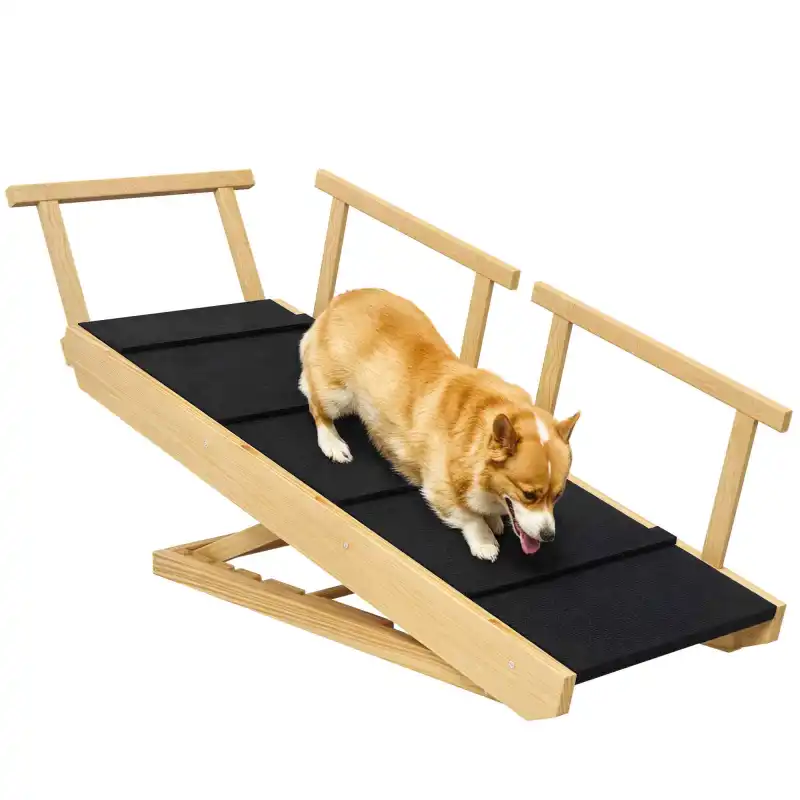 Dog Ramp, Adjustable Height Pet Steps, Foldable Dog Stairs with Non-slip Mat for Small to Large Dogs