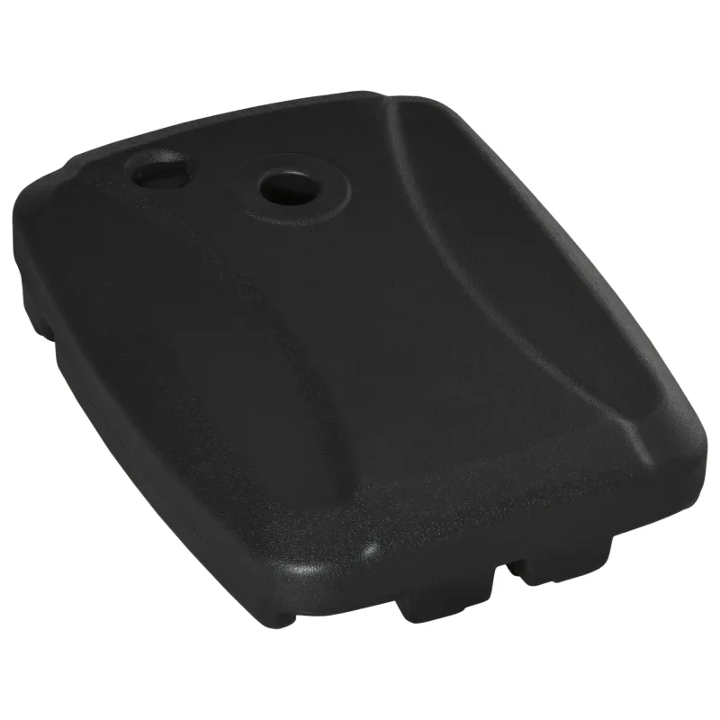 Cantilever Offset Umbrella Base Portable Square Parasol Weights with Wheels, Water and Sand Filled, Up to 165 lbs, Black