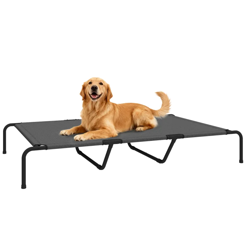 Elevated Dog Bed for Large Breeds Gray 60"L