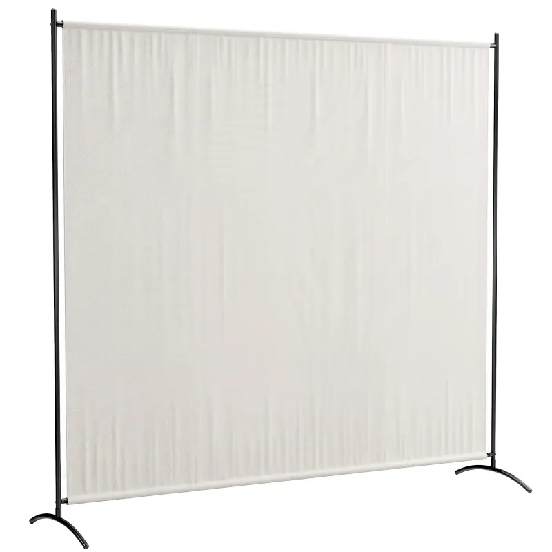 Outdoor Privacy Screen, 5.9FT Tall Room Divider with UPF30+ Protection, Freestanding Privacy Panel, Beige