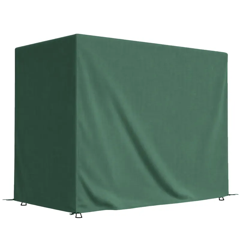 600D Oxford 3-Seater Patio Swing Cover Outdoor Swing Chair Cover Rain Protection Waterproof Anti-UV, Dark Green