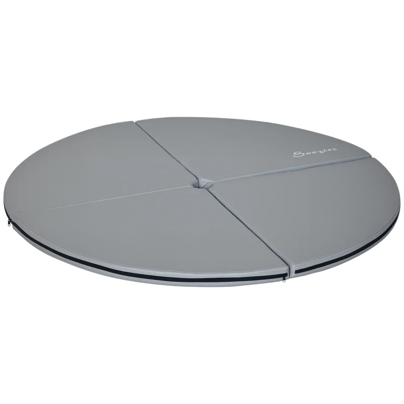 Pole Dance Mat, 2"T x 5'W Folding Pole Crash Mat for Home, Lightweight and Foldable, Gray