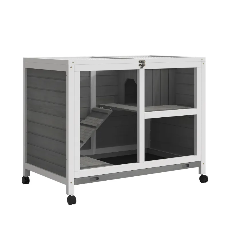 Desk/Table Sized Rabbit Hutch with Wheels