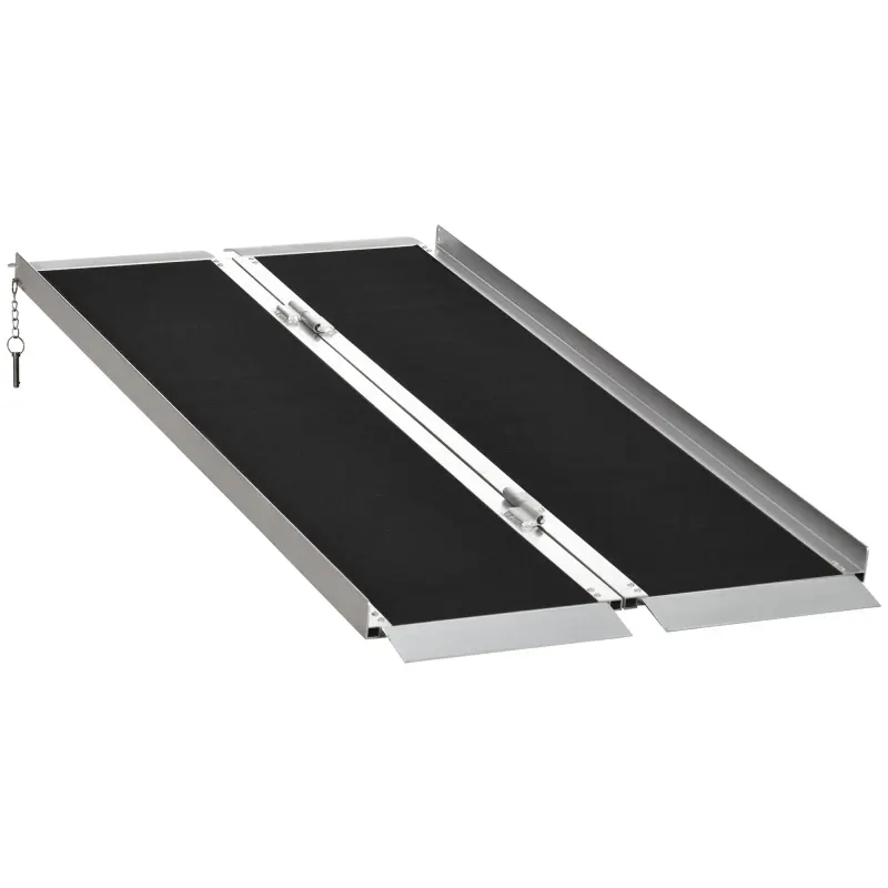 5' Skidproof Portable Wheelchair Ramp for Home, Steps, Doorways, Carpeted Foldable Handicap Ramp, Threshold Ramp