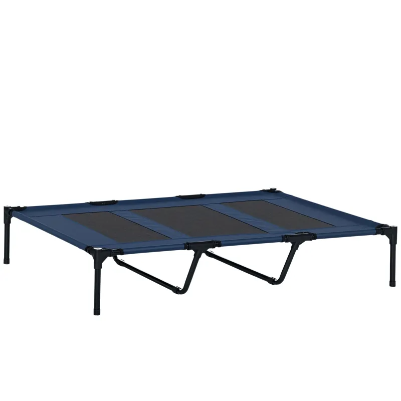 48" x 36" Elevated Breathable Dog Bed w/ Carry Bag Dark Blue