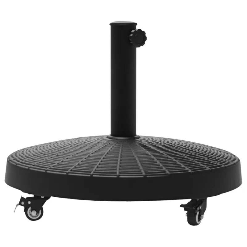 20.5" Heavy Duty Umbrella Stand, 50 lbs. Umbrella Base for 1.5" or 2" Umbrella Poles, Patio Market Stand for Deck, Black