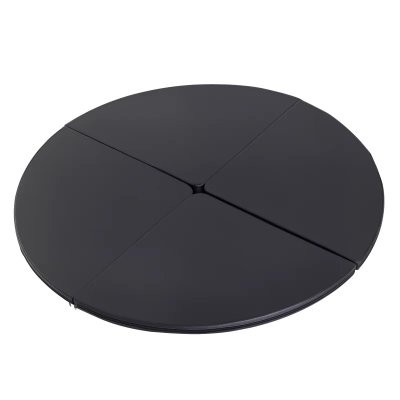 Pole Dance Mat, 2"T x 5'W Folding Pole Crash Mat for Home, Lightweight and Foldable, Black