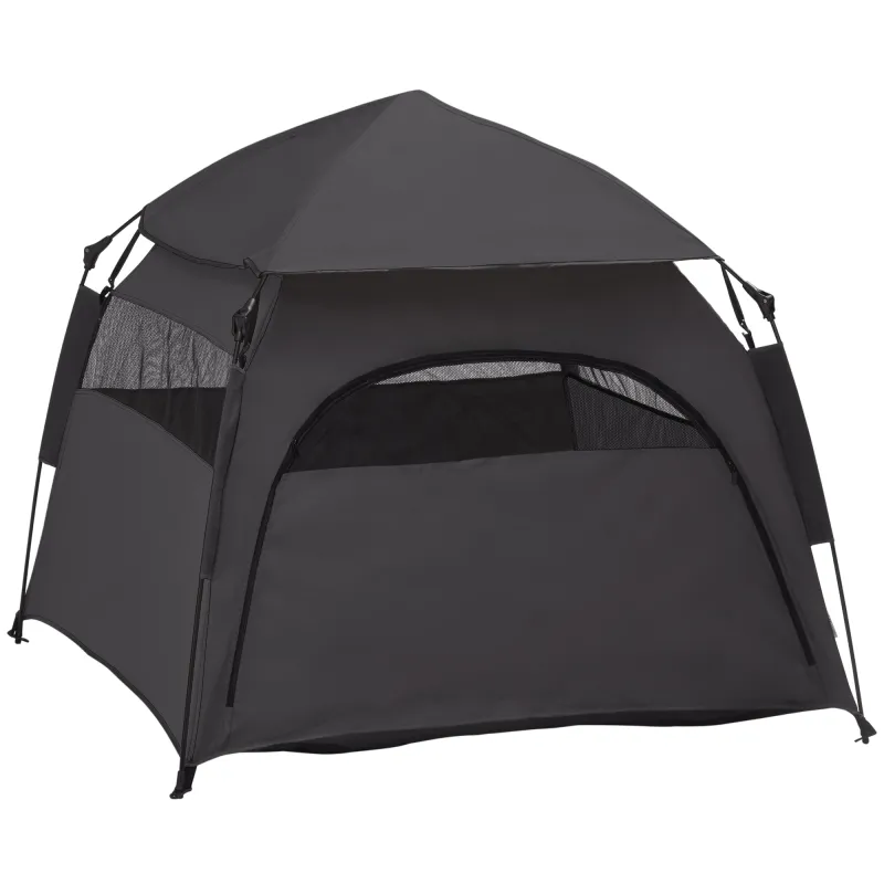 Pop Up Dog Tent for Extra Large and Large Dogs with Carry Bag, for Beach, Backyard, Home, Dark Gray