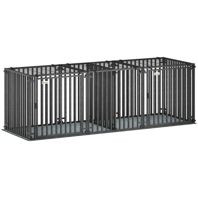 83"L Heavy Duty Dog Crate, Extra Large Dog Kennel with Divider and Mat for Large Breeds, Modular Puppy Playpen