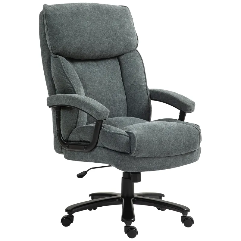 Big and Tall Executive Office Chair, Up to 450 lbs. Heavy Duty Desk Chair, Computer Chair for Heavy People, Gray