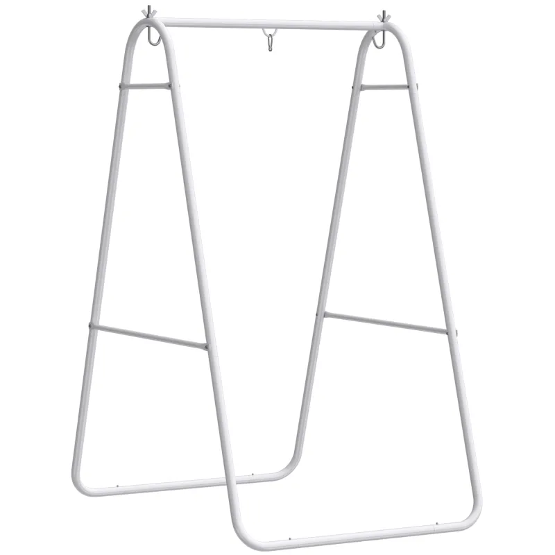 Hammock Chair Stand Only Heavy Duty Solid Steel A-Frame for Hanging Hammock, Egg Chair, Max Load 330 LBS, White