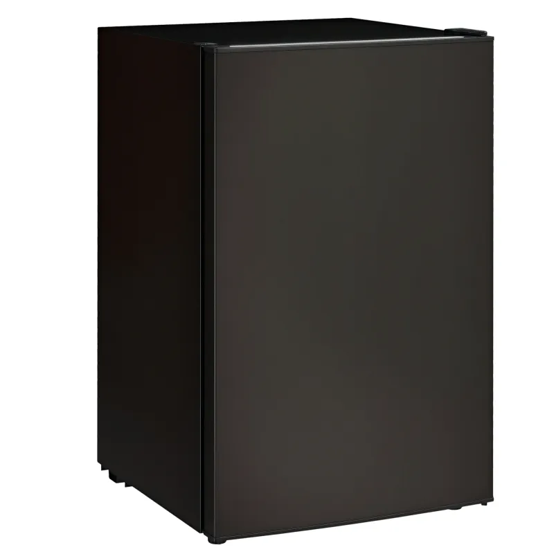 4.5 Cu.Ft Mini Fridge, Single Door Refrigerator with Freezer, Wheels, Adjustable Thermostat, Reversible Door, Black