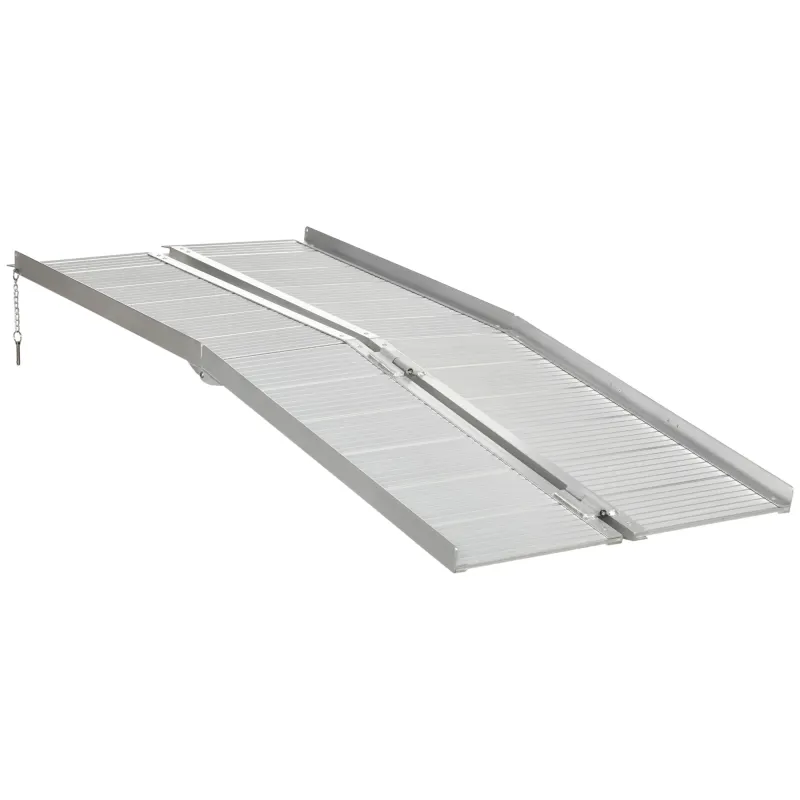 Textured Aluminum Folding Wheelchair Ramp, 6'