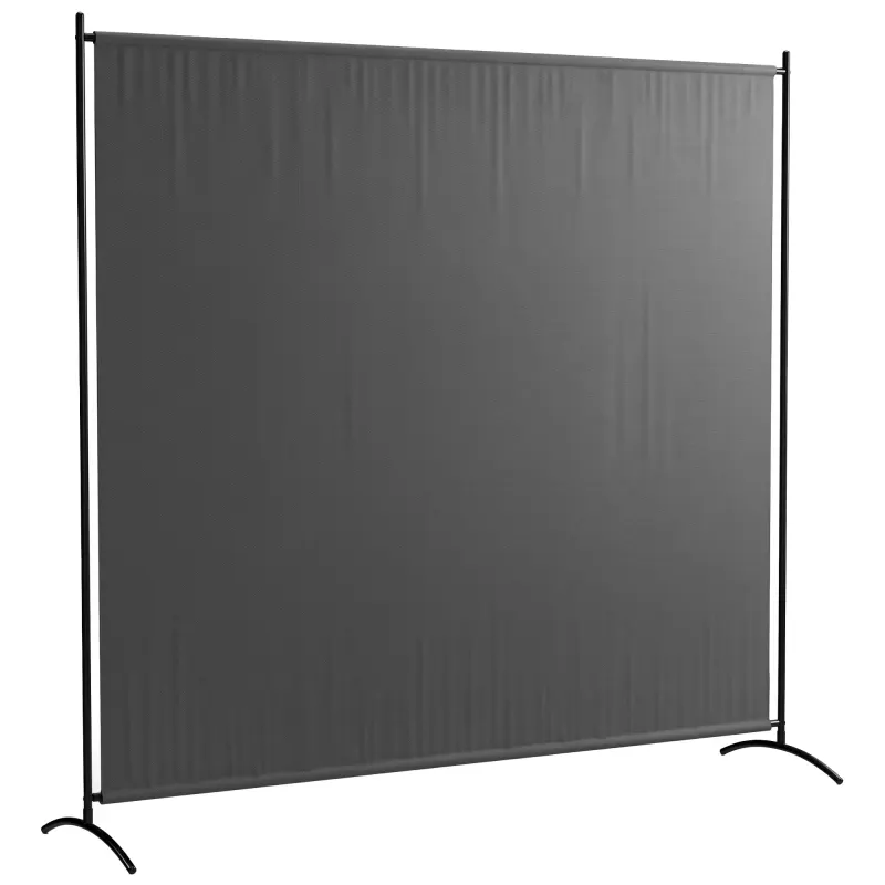 Outdoor Privacy Screen, 5.9FT Tall Room Divider with UPF30+ Protection, Freestanding Privacy Panel, Dark Gray