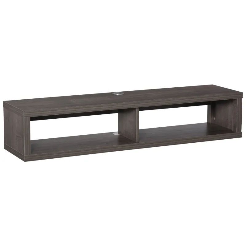 Wall Mounted TV Stand, Floating Shelf under TV, Dark Grey