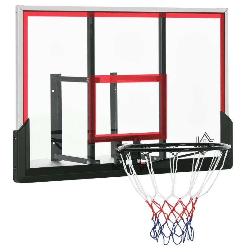 Wall Mounted Basketball Hoop Basketball Goal Combo Kit 43" x 30"