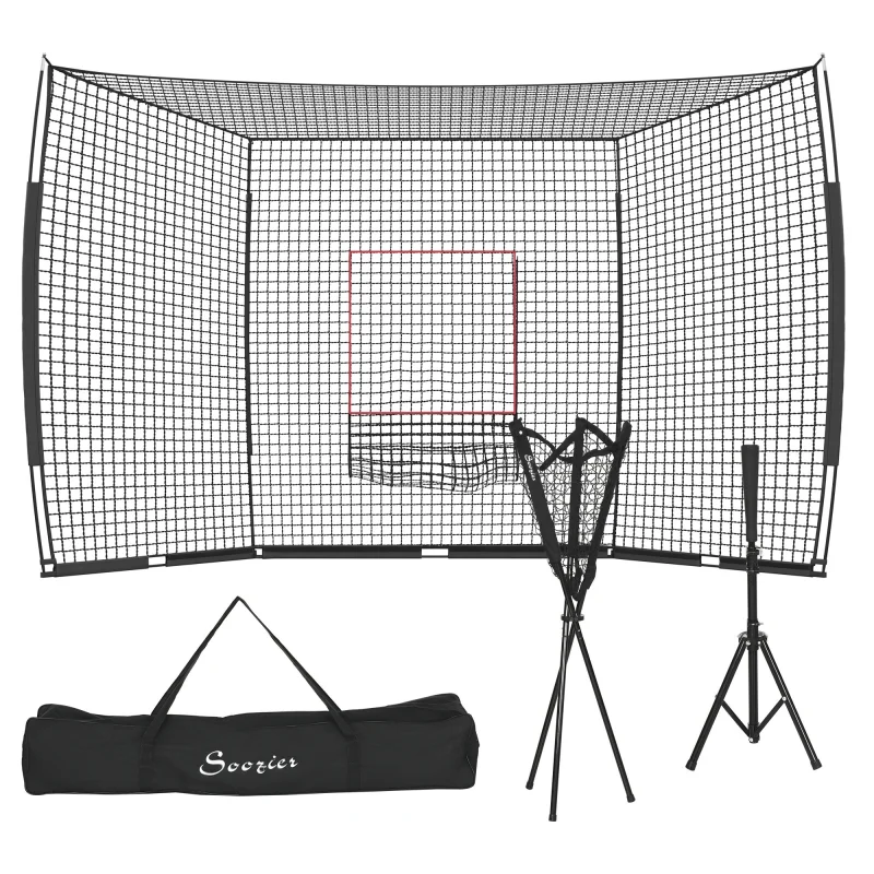 17' x 5.5' Baseball Net with Strike Zone for Pitching and Hitting