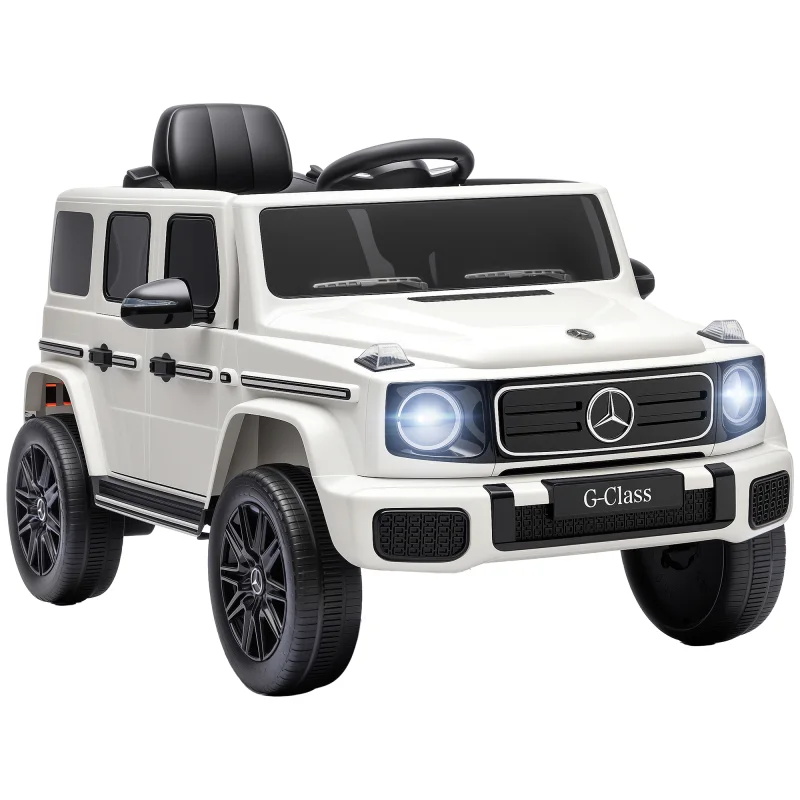 Kids Ride On Car Licensed Mercedes-Benz G580 12V for Kids White
