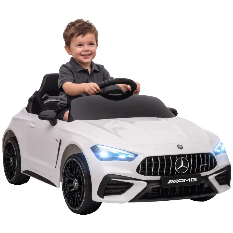 12V Electric Car Licensed Mercedes AMG CLE 53 Ride On Car White