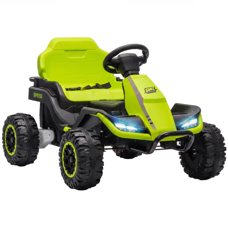 24V Kids Ride On Car Dual Motors Remote Control for 3-6 Years Green