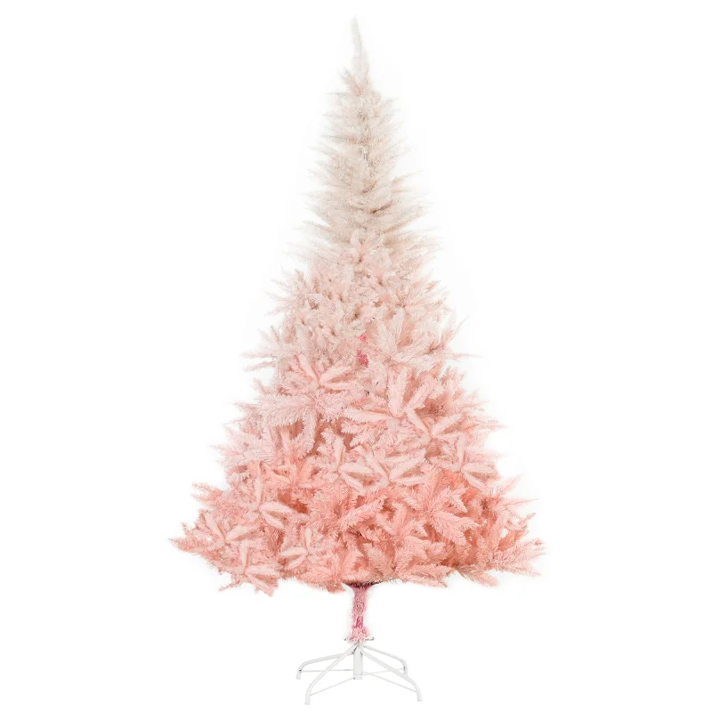6ft Unlit Spruce Artificial Christmas Tree with 800 Tips, Pink