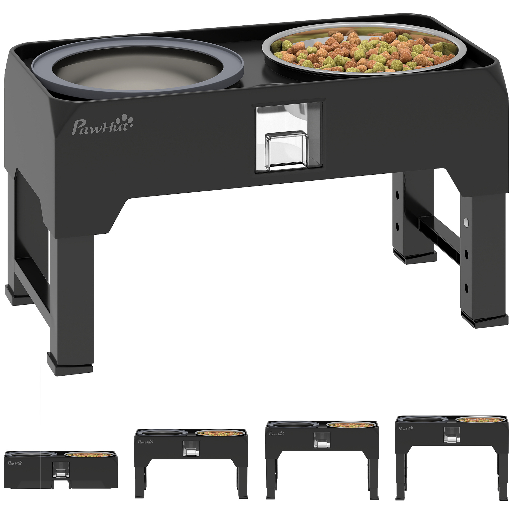 Comedero elevado ajustable para perros