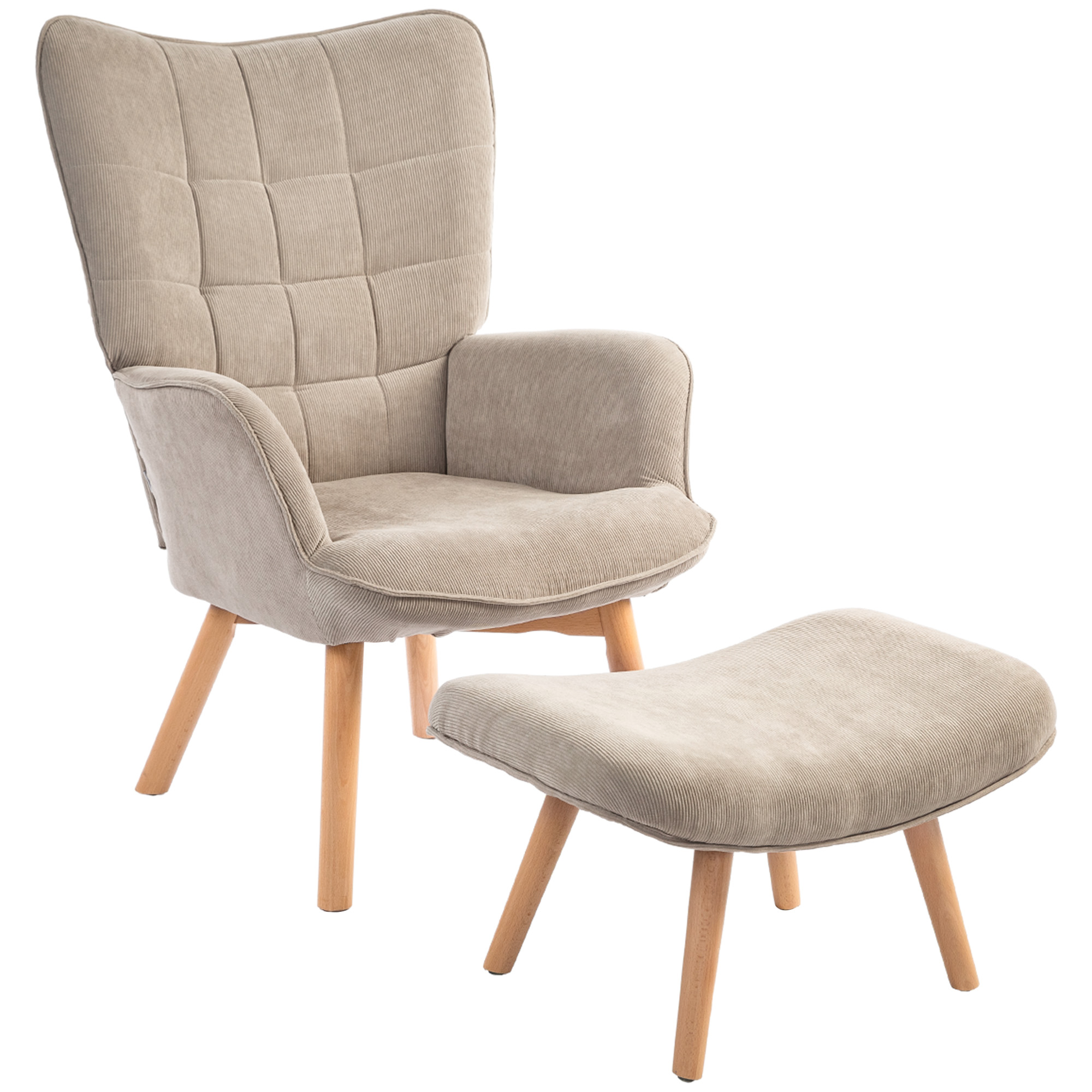 Fauteuil dossier haut repose-pieds