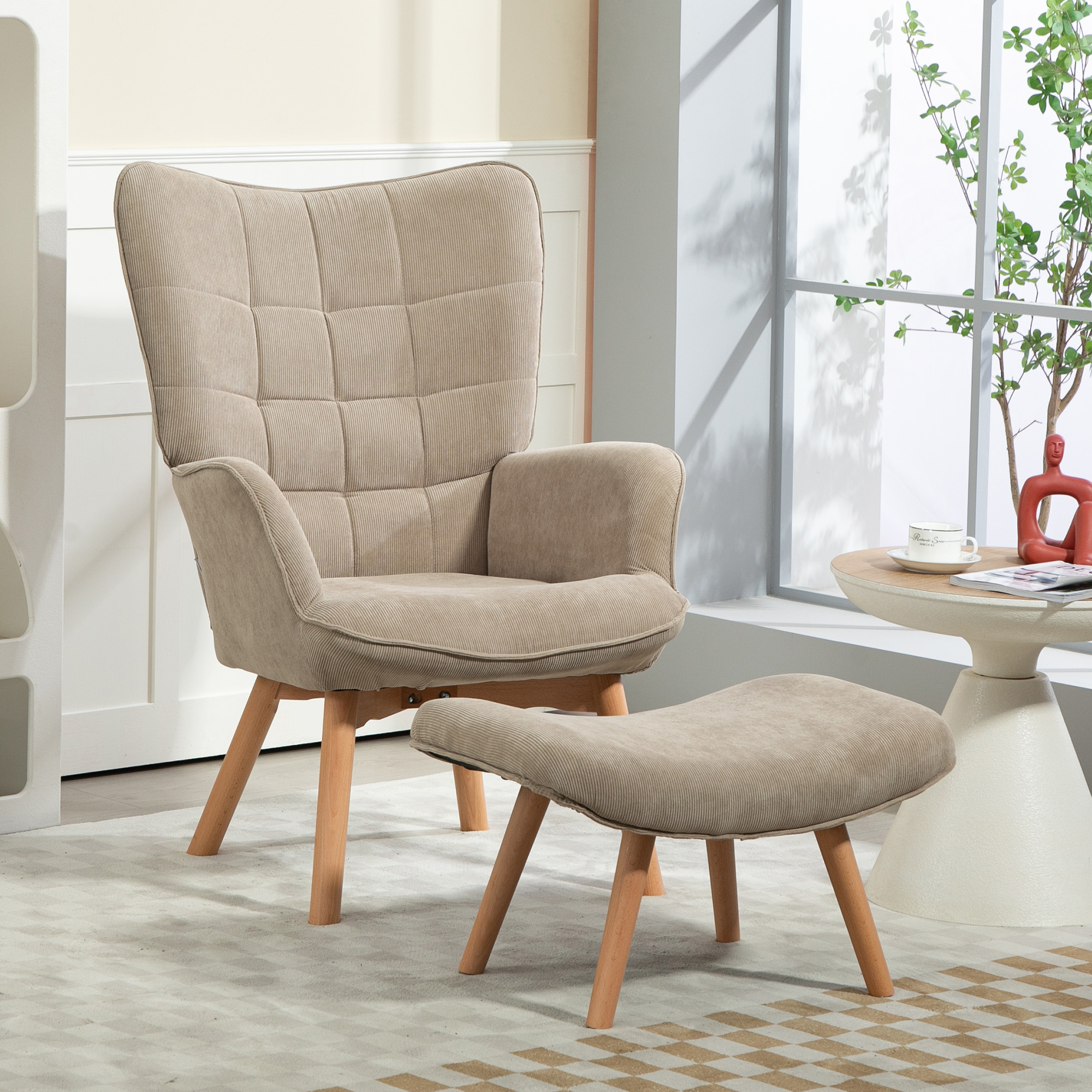 Fauteuil marron clair