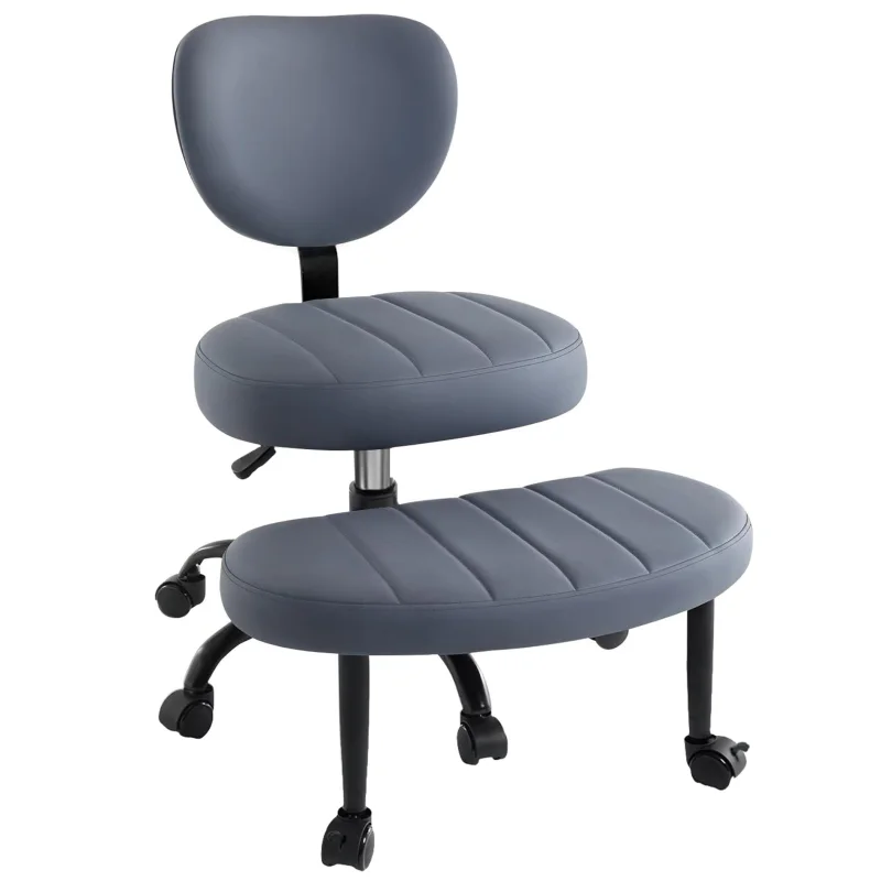 Ergonomic Meditation Chair, Cross-Legged Office Chair with Wheels, 360° Swivel, Adjustable Height, Lumbar Support, ADHD Chair for Home Office复制复制复制