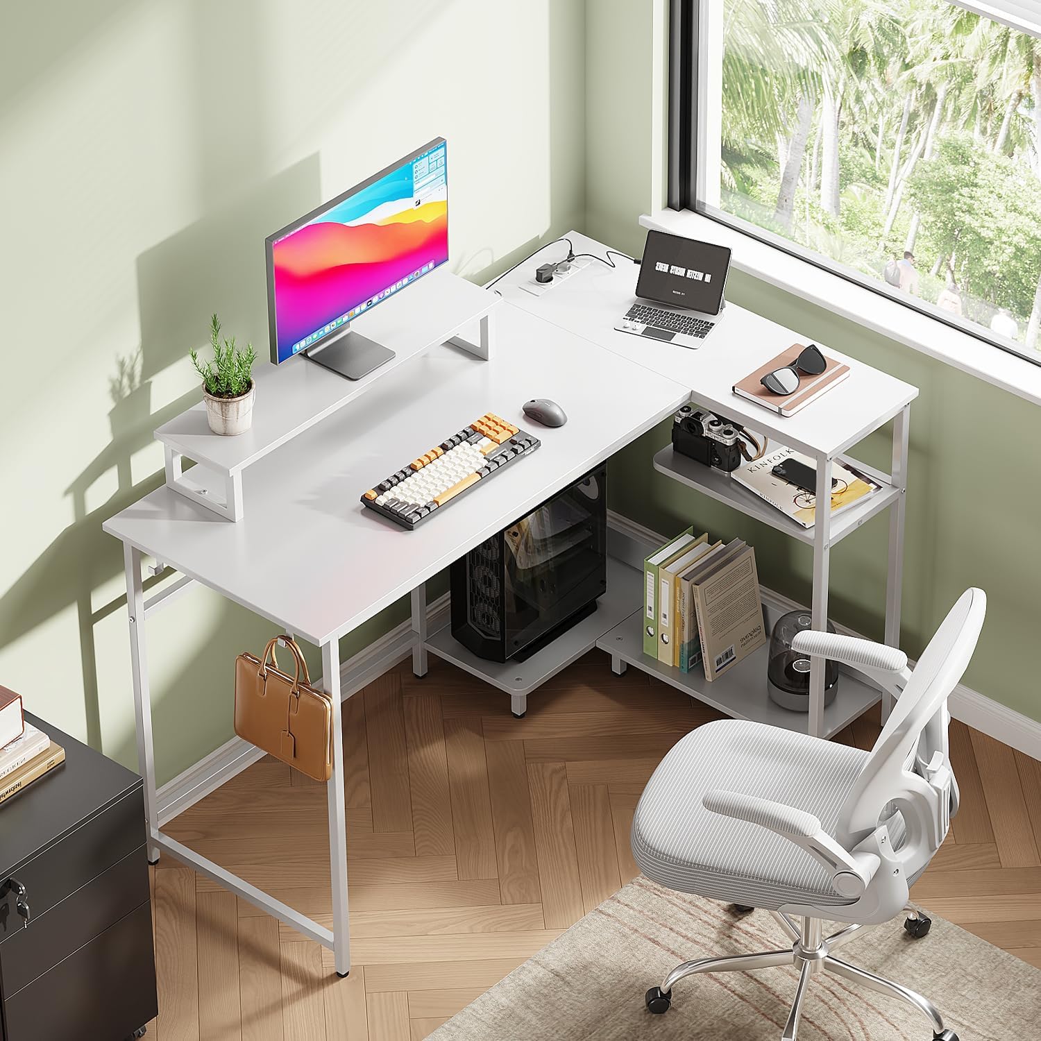 Bureau d'angle L 122x80 cm RGB vue générale