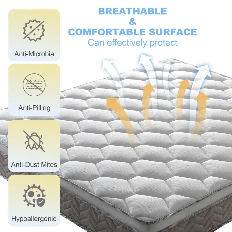 Twin XL Mattress 12 Inch Memory Foam Colchones Bed in a Box Medium Soft Cooling Gel Green Tea Twin XL Size Mattress with Breathable Soft Fabric Cover CertiPUR-US Pressure Relieving