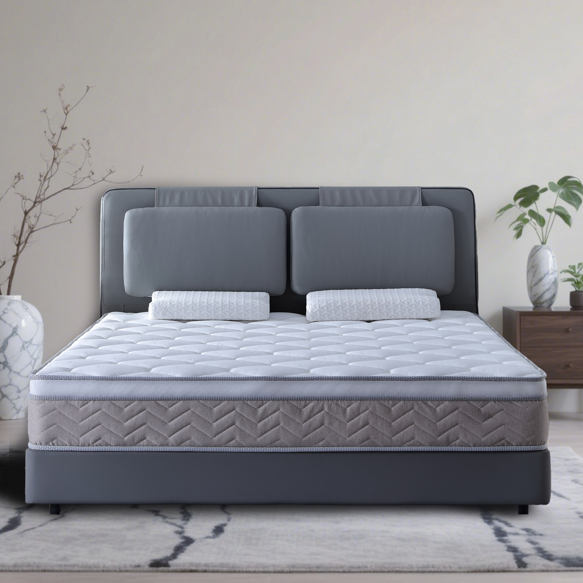 Full Mattress, 12 Inch Hybrid Mattress in a Box, Medium Firm, Memory Foam and Individual Pocket Springs for Pressure Relief, CertiPUR-US Certified