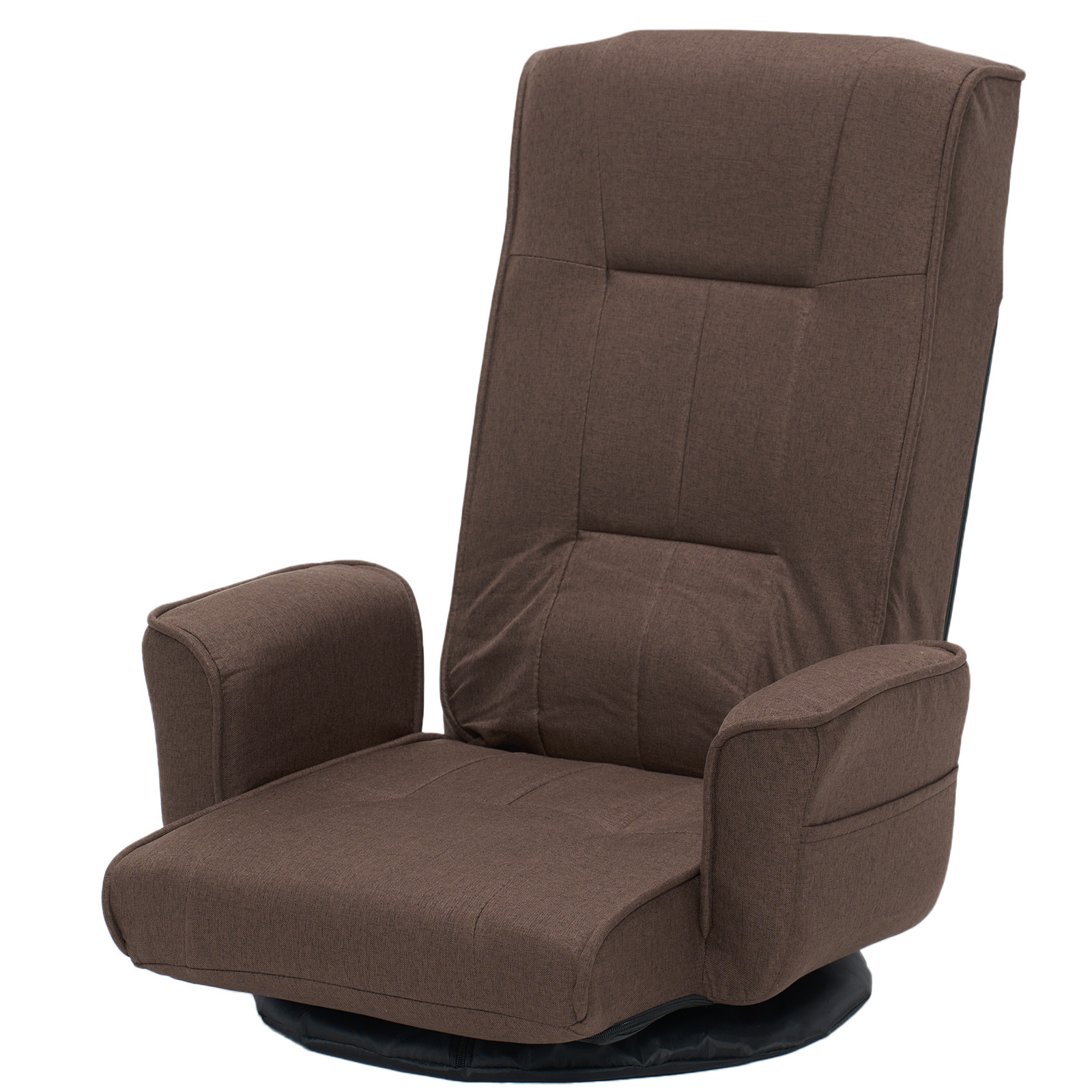 360° Swivel Floor Chair for Adults, 14-Position Adjustable Folding Floor Lounger with Armrests for Reading, Gaming & Relaxing