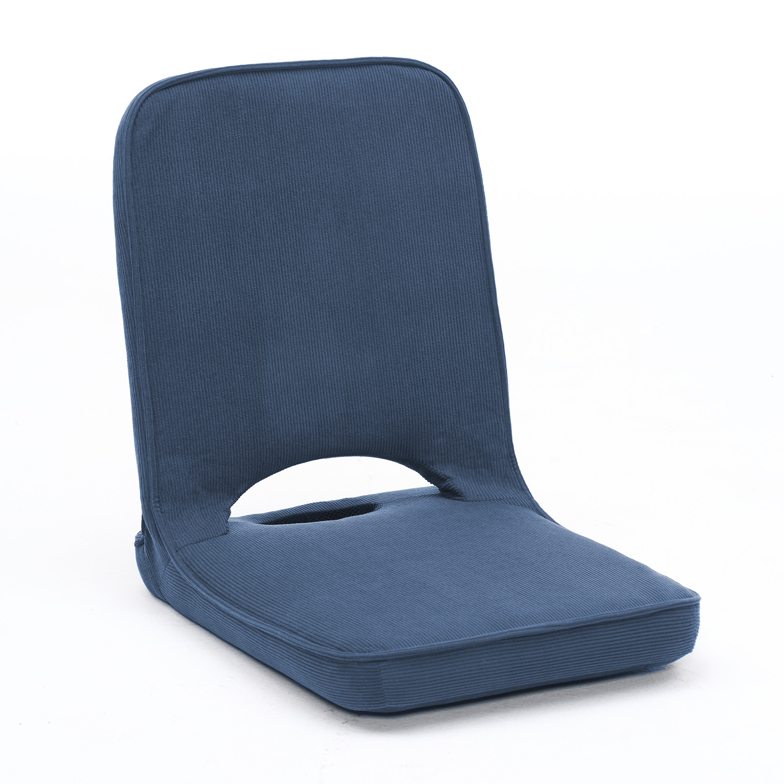 Floor Chair with Adjustable Back Support, Foldable Padded Gaming Floor Seat for Adults & Kids, Multi-Position Meditation Chair with Corduroy Cover for Reading, Gaming & Watching TV (Blue)