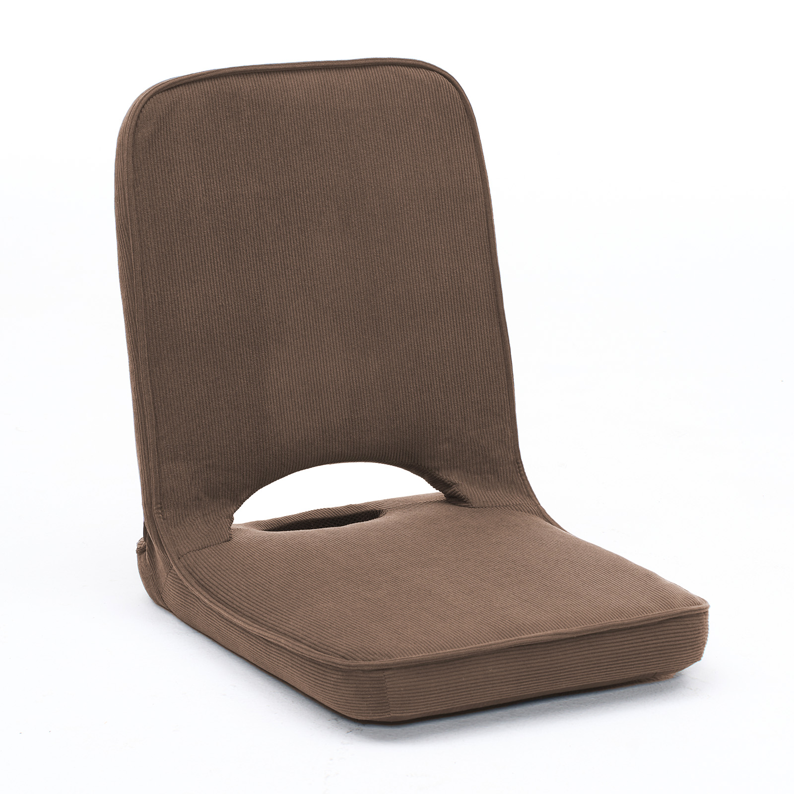 Floor Chair with Adjustable Back Support, Foldable Padded Gaming Floor Seat for Adults & Kids, Multi-Position Meditation Chair with Corduroy Cover for Reading, Gaming & Watching TV (Brown)