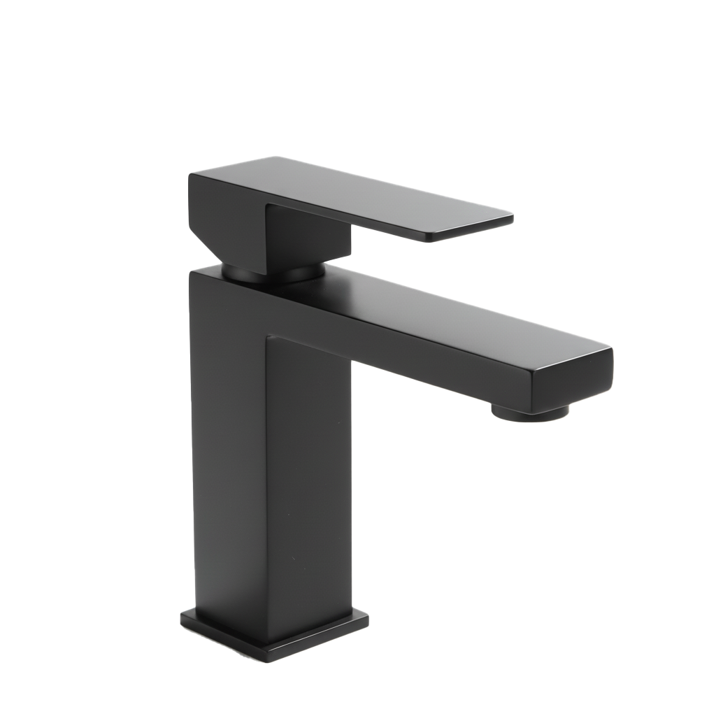 Single Handle Bathroom Faucet Lavatory Faucet Stainless Steel Single Hole-T20, Matte Black