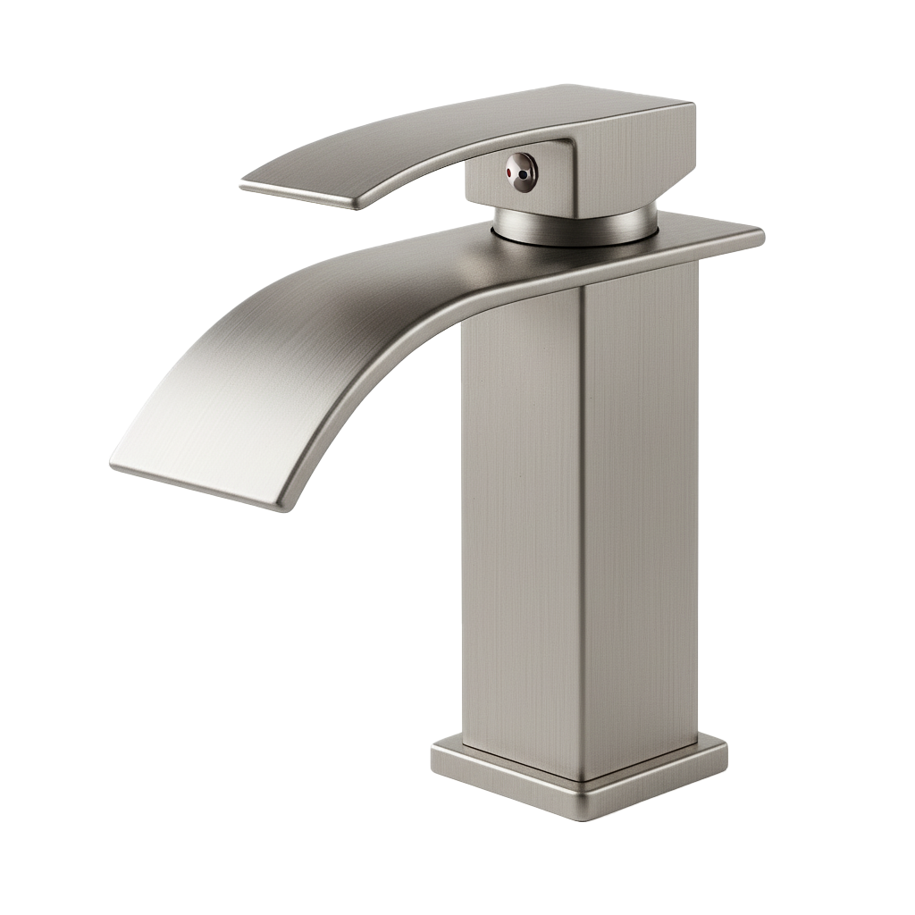 Single Handle Bathroom Faucet Lavatory Faucet Stainless Steel Single Hole-TP, Brushed Nickel