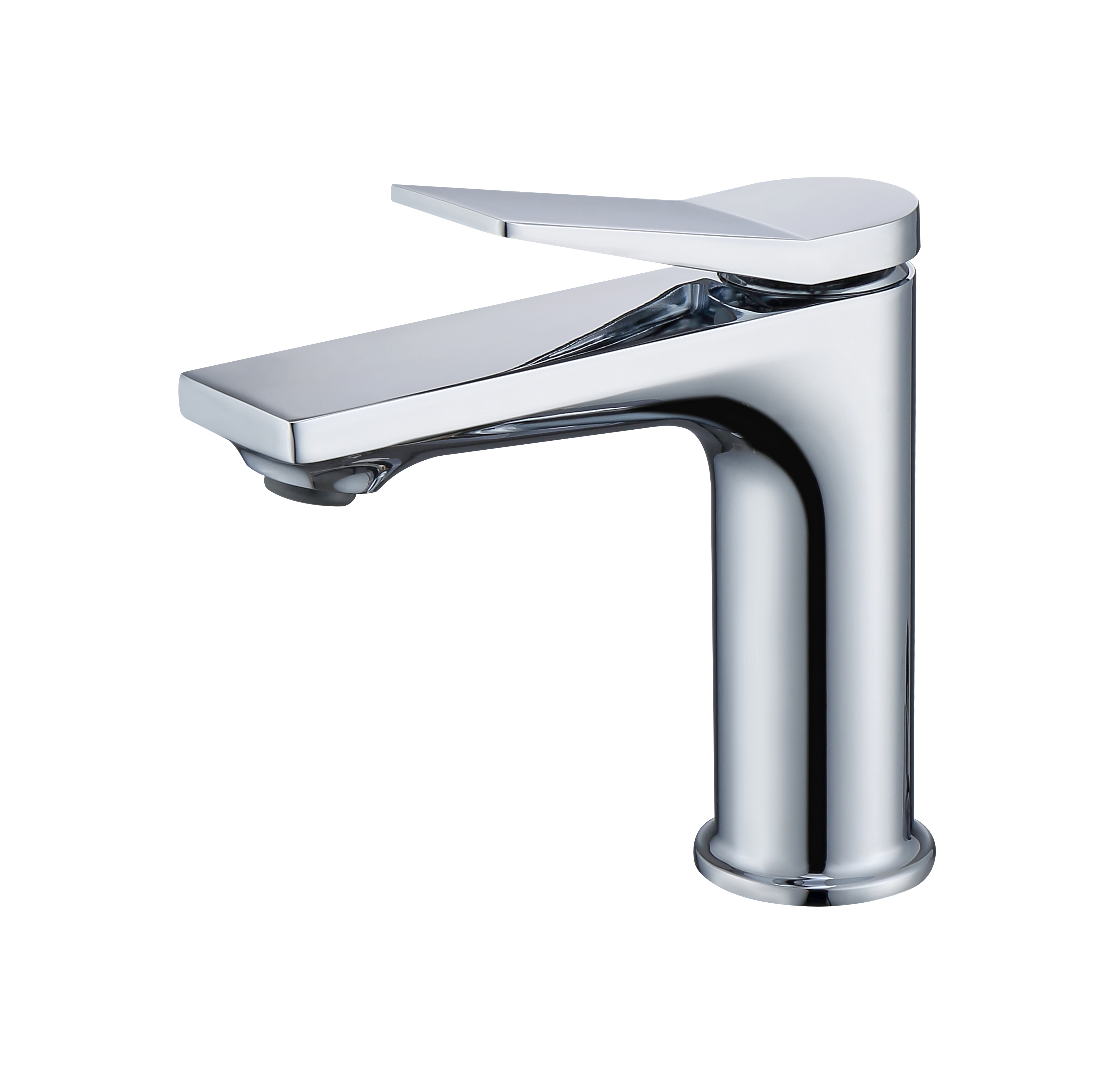 Chrome Single Hole Bathroom Faucet,Laundry Vanity Sink Faucet with Two 9/16" Hoses