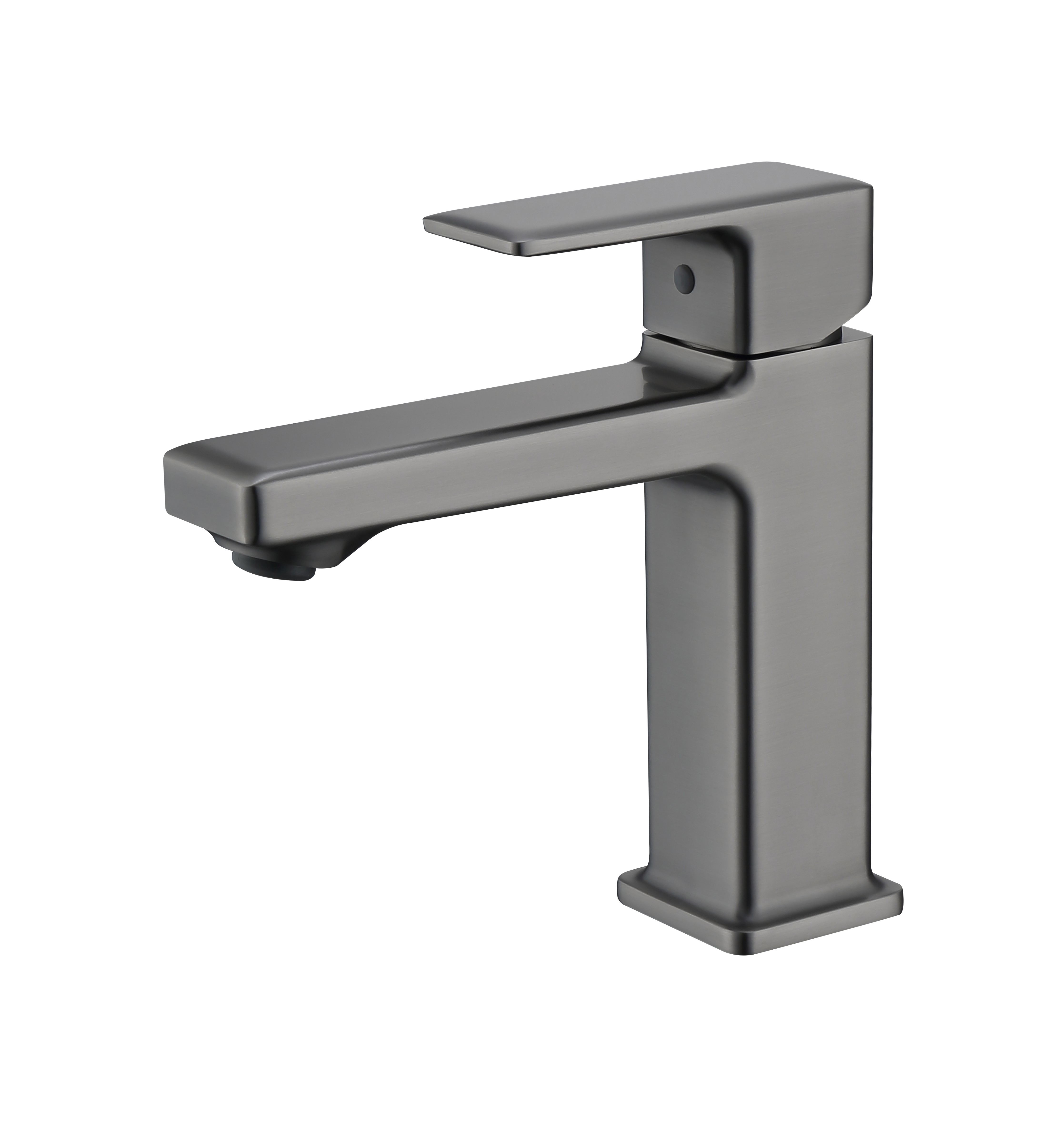 Gun Gray Single Hole Bathroom Faucet,Laundry Vanity Sink Faucet with Two 9/16" Hoses