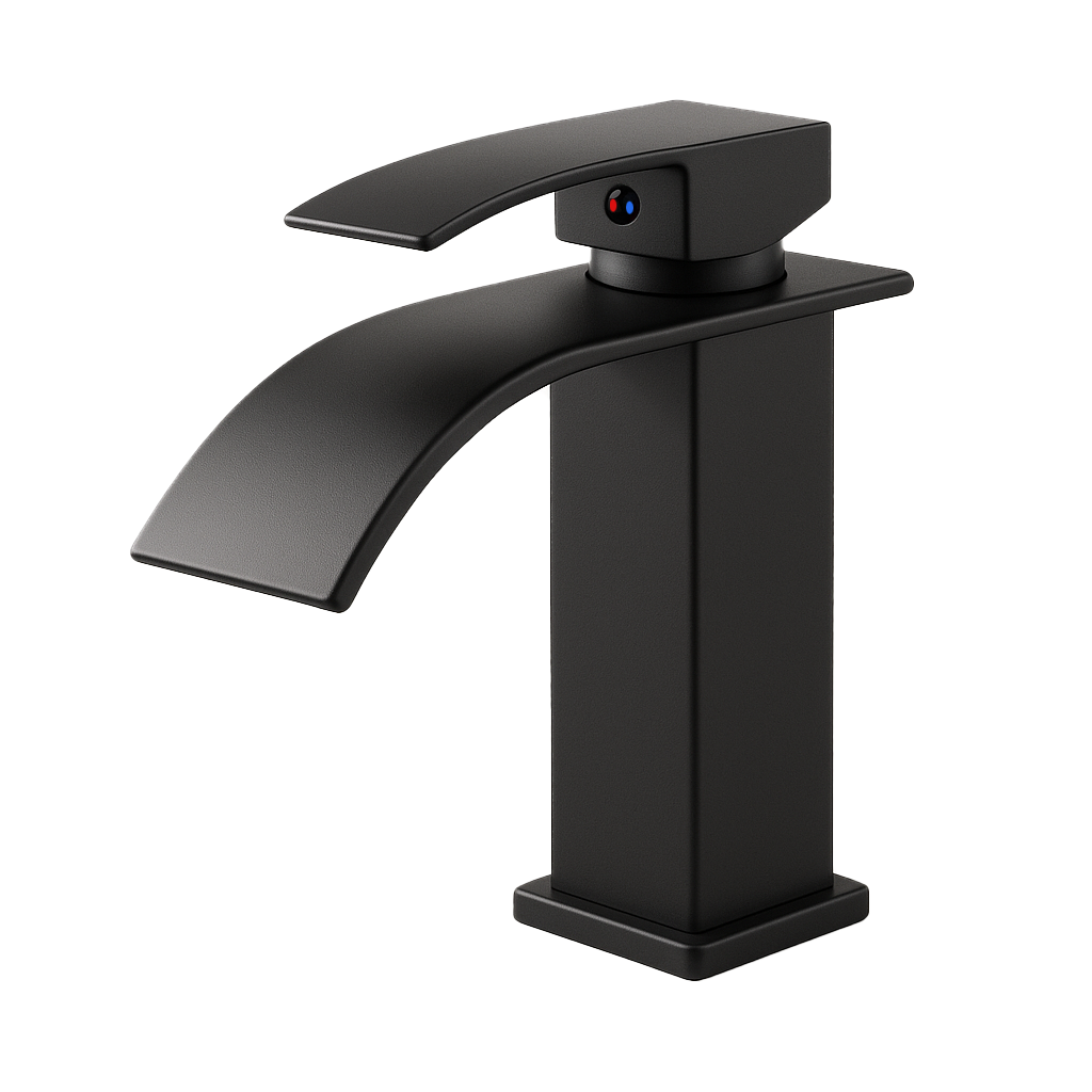 Single Handle Bathroom Faucet Lavatory Faucet Stainless Steel Single Hole-TP, Matte Black