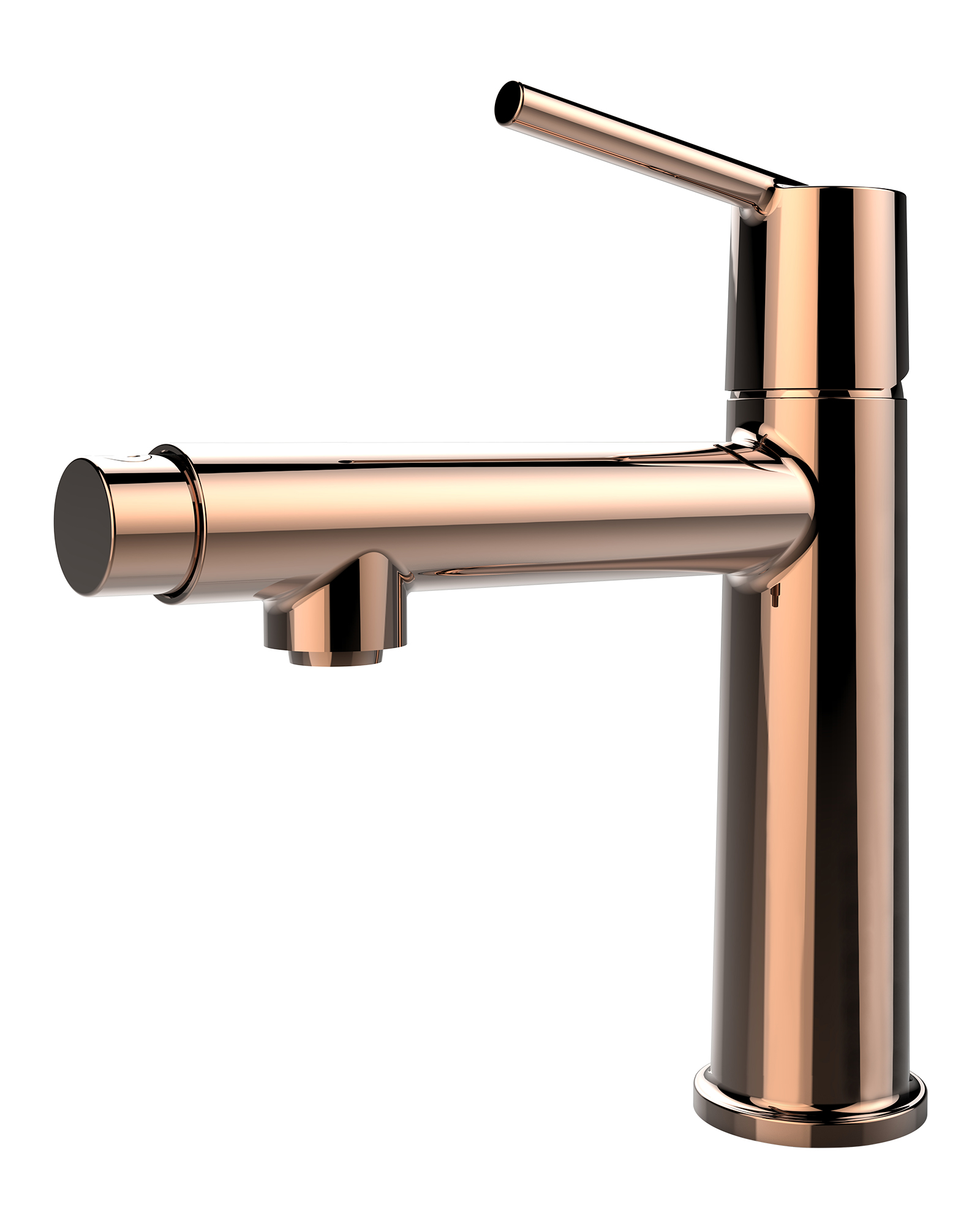 Rose Gold Single Handle Bathroom Faucet for 1 or 3 Holes ,Fountain and Flow Mode Two-in-one function,Deck Mount Laundry Vanity Sink Faucet with Two 9/16" Hoses