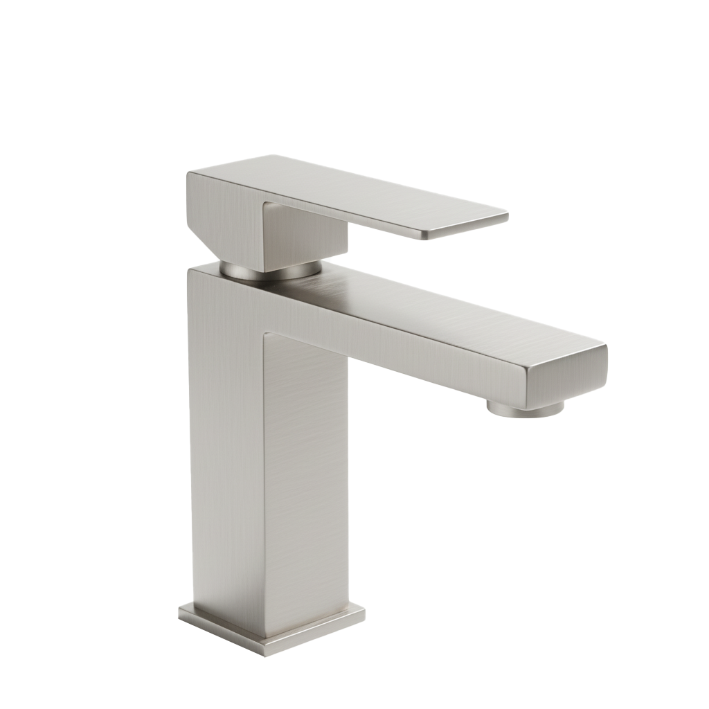 Single Handle Bathroom Faucet Lavatory Faucet Stainless Steel Single Hole-T20, Brushed Nickel