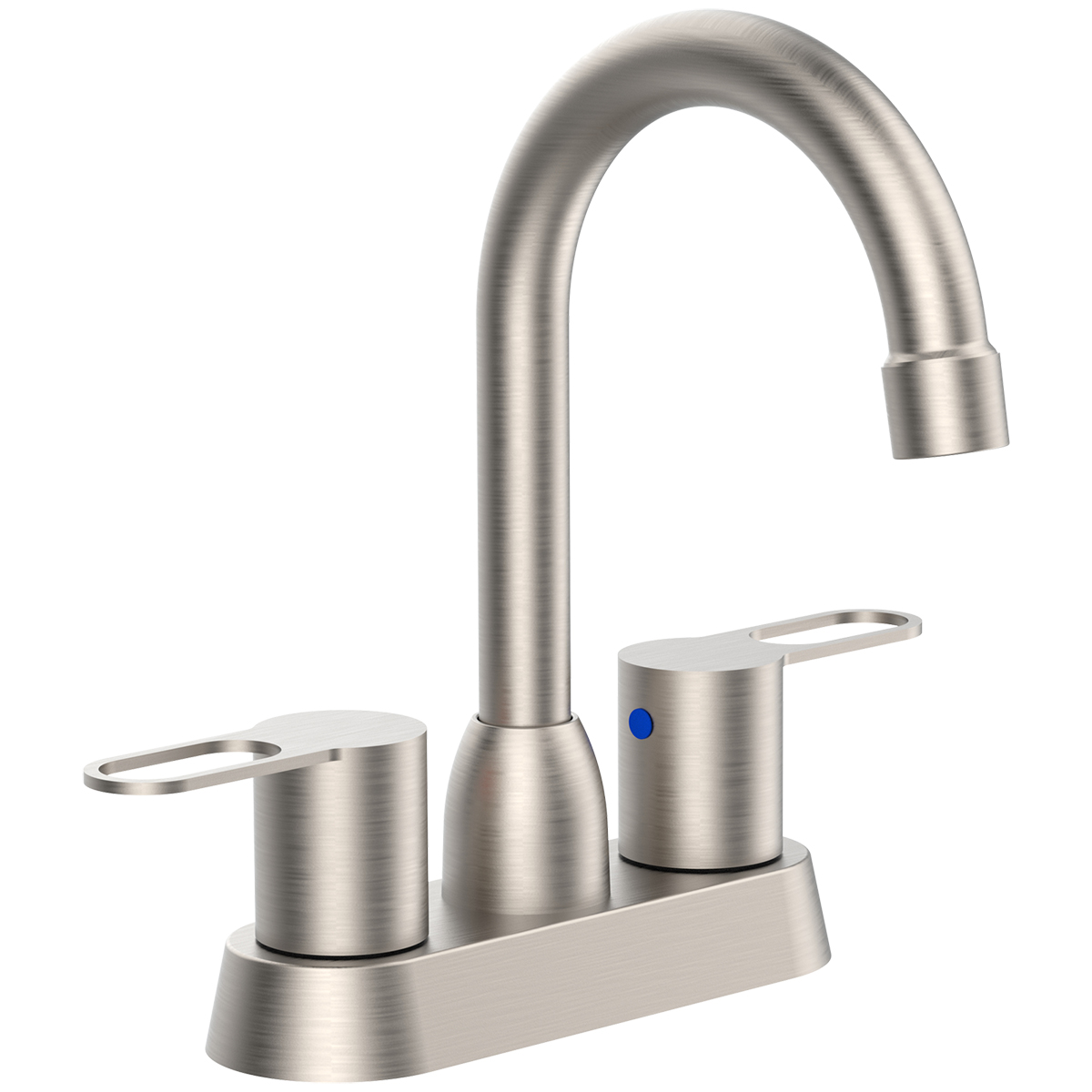 2 Handles Bathroom Sink Faucet, Brushed Nickel Centerset RV Bathroom Faucets for 2/3 Hole
